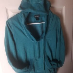 Small Miss Chievious Turquoise Cowl Neck Hoodie